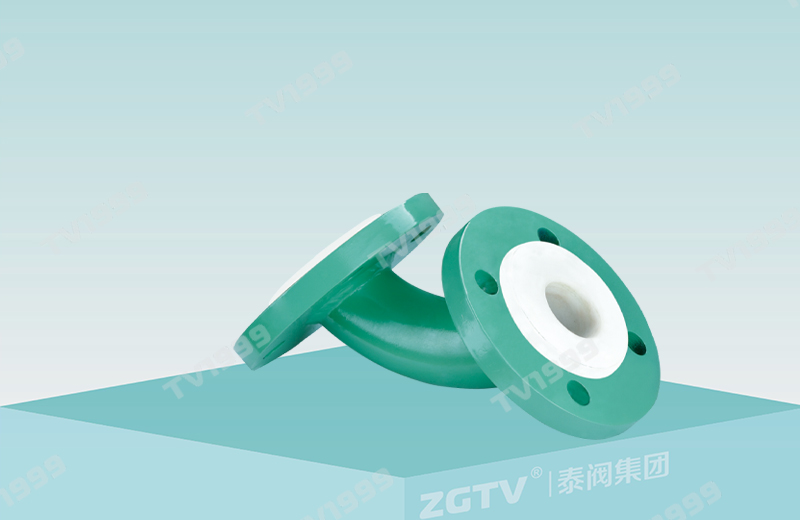Fluorine lined elbow