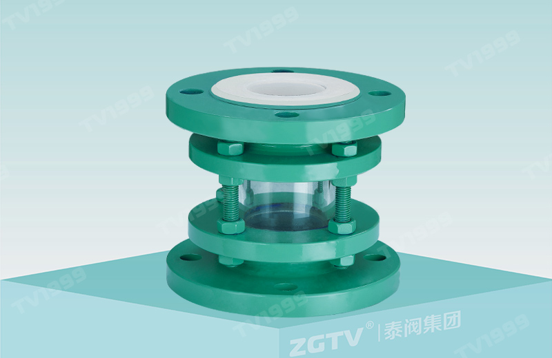 Fluorine lined visual cup
