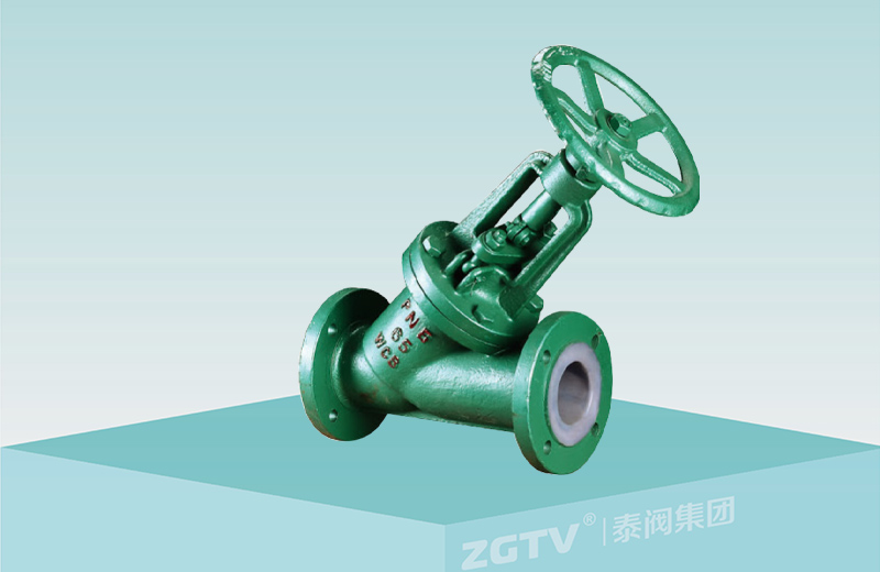 Fluorine lined DC globe valve J45F46