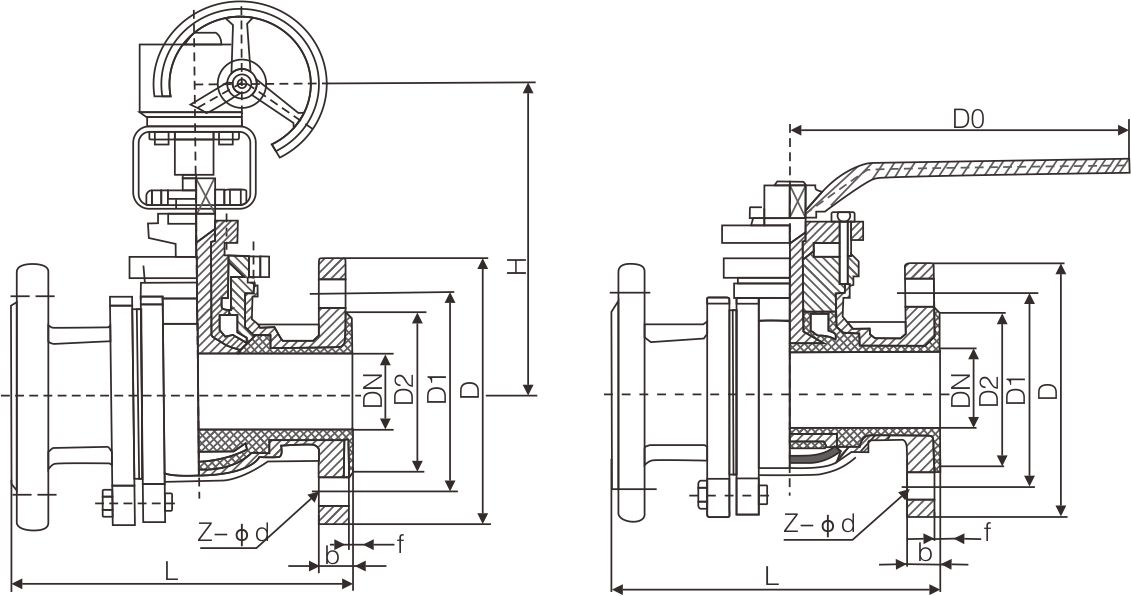 襯氟高性能球閥QG41F46(圖1) 襯氟高性能球(qiú)閥QG41F46(圖1)